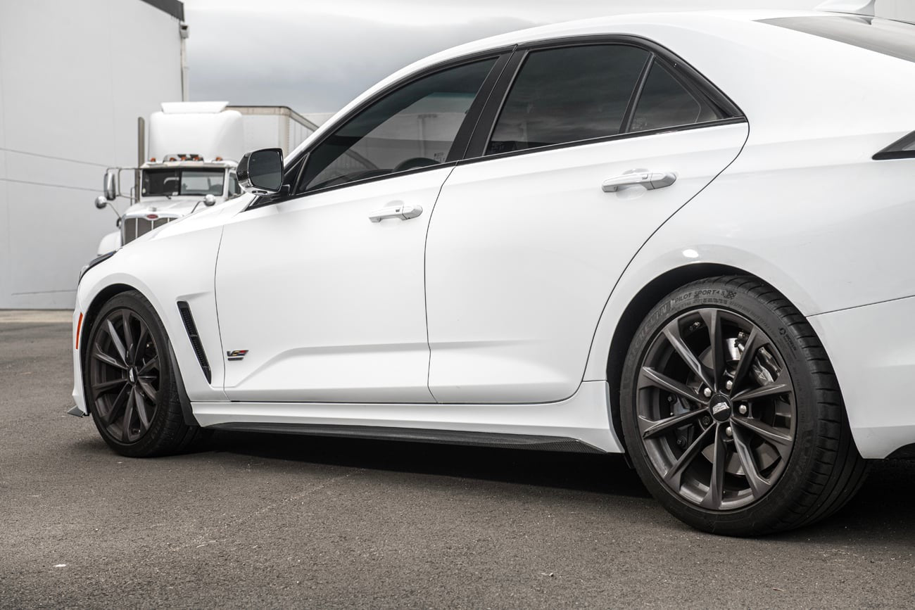 2020+ Cadillac CT4 / CT4-V / CT4-V Blackwing | Carbon Fiber Side Skirts Rocker Panels Ground Effects